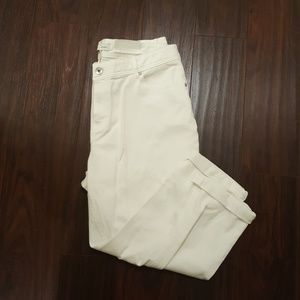 NWT white crop jeans
